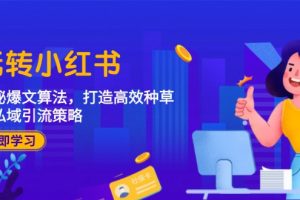 【2024.09.01】玩转小红书：揭秘爆文算法，打造高效种草与私域引流策略百度网盘免费下载-芽米宝库