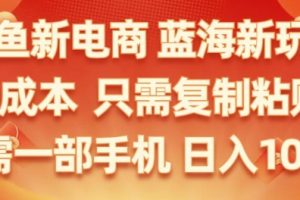 【2024.09.01】闲鱼新电商蓝海市场，零成本创业，无需投资，仅需简单操作，新手也能迅速掌握百度网盘免费下载-芽米宝库