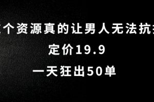 【2024.08.30】这个资源真的让男人无法抗拒，定价19.9.一天狂出50单百度网盘免费下载-芽米宝库