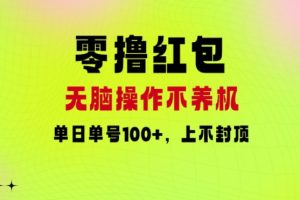 【2024.08.28】零撸红包：无脑操作不养机，单日单号100+，硬撸上不封顶百度网盘免费下载-芽米宝库