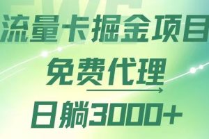 【2024.08.26】流量卡掘金代理，日躺赚3000+，变现暴力，多种推广途径百度网盘免费下载-芽米宝库