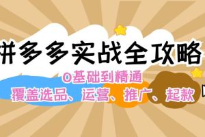 【2024.08.25】拼多多实战全攻略：0基础到精通，覆盖选品、运营、推广、起款百度网盘免费下载-芽米宝库