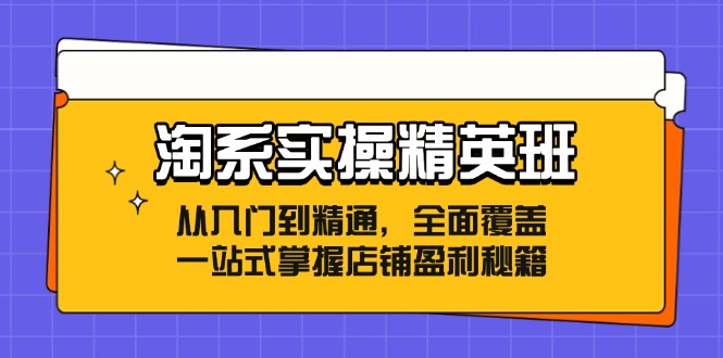图片[1]-【2024.08.24】淘系实操精英班：从入门到精通，全面覆盖，一站式掌握店铺盈利秘籍百度网盘免费下载-芽米宝库