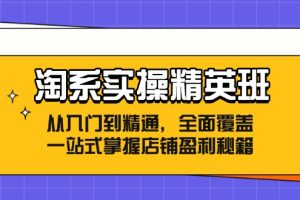 【2024.08.24】淘系实操精英班：从入门到精通，全面覆盖，一站式掌握店铺盈利秘籍百度网盘免费下载-芽米宝库