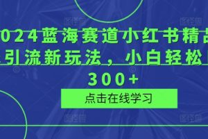 【2024.08.21】2024蓝海赛道小红书精品壁纸引流新玩法，小白轻松日入300+百度网盘免费下载-芽米宝库