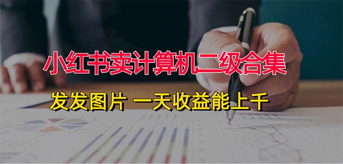 图片[1]-【2024.08.20】小红书卖计算机二级合集，发发图片 一天收益能上千百度网盘免费下载-芽米宝库