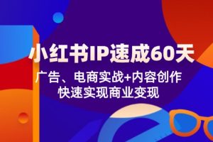【2024.08.19】小红书IP速成60天：广告、电商实战+内容创作，快速实现商业变现百度网盘免费下载-芽米宝库