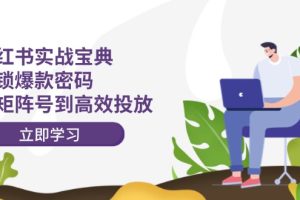 【2024.08.19】小红书实战宝典：解锁爆款密码，从矩阵号到高效投放百度网盘免费下载-芽米宝库