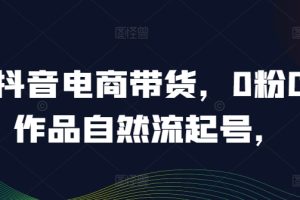 【2024.08.15】抖音电商带货，0粉0作品自然流起号，热销20多万人的抖音课程的经验分享百度网盘免费下载-芽米宝库