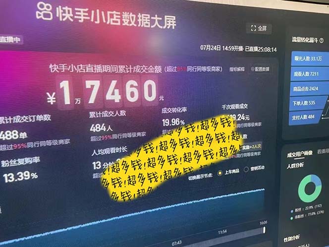 图片[3]-【2024.08.14】快手数字人带货教程，日不落48小时直播模式，单台电脑日利润200-500百度网盘免费下载-芽米宝库