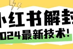 【2024.08.13】2024最新小红书账号封禁解封方法，无限释放手机号百度网盘免费下载-芽米宝库