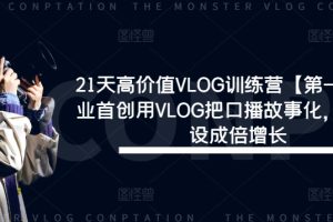 【2024.08.13】21天高价值VLOG训练营【第一期】行业首创用VLOG把口播故事化，流量人设成倍增长百度网盘免费下载-芽米宝库