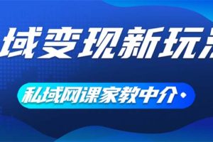 【2024.08.11】私域变现新玩法，网课家教中介，只做渠道和流量，让大学生给你打工、0成本项目百度网盘免费下载-芽米宝库