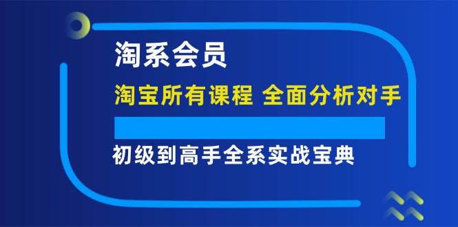 图片[1]-【2024.08.10】淘系会员【淘宝所有课程，全面分析对手】，初级到高手全系实战宝典百度网盘免费下载-芽米宝库
