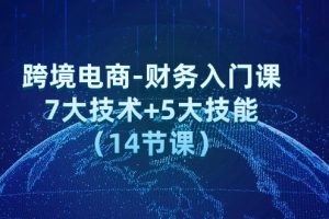 【2024.08.09】跨境电商-财务入门课：7大技术+5大技能（14节课）百度网盘免费下载-芽米宝库