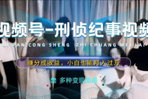 【2024.08.08】利用刑侦纪实视频，赚视频号分成计划收益，操作简单，新手小白轻松月入过万百度网盘免费下载-芽米宝库