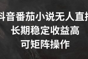 【2024.08.07】抖音番茄小说无人直播，长期稳定收益高，可矩阵操作百度网盘免费下载-芽米宝库