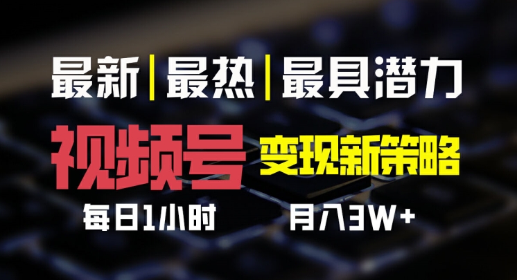 图片[1]-【2024.08.06】视频号变现新策略，每日一小时月入过万百度网盘免费下载-芽米宝库