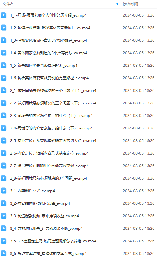 图片[2]-【2024.08.06】实体店老板获客特训营：认知、定位、文案、矩阵、直播、AI等（72节）百度网盘免费下载-芽米宝库