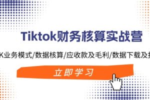 【2024.08.05】Tiktok财务核算实战营：TK业务模式/数据核算/应收款及毛利/数据下载及报表百度网盘免费下载-芽米宝库