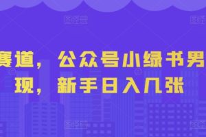【2024.08.02】蓝海赛道，公众号小绿书男粉变现，新手日入几张百度网盘免费下载-芽米宝库