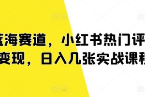 【2024.08.02】蓝海赛道，小红书热门评论变现，日入几张实战课程百度网盘免费下载-芽米宝库