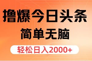 【2024.07.29】撸爆今日头条，简单无脑，日入2000+百度网盘免费下载-芽米宝库