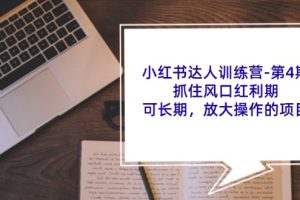 【2024.07.29】小红书达人训练营-第4期：抓住风口红利期，可长期，放大操作的项目百度网盘免费下载-芽米宝库