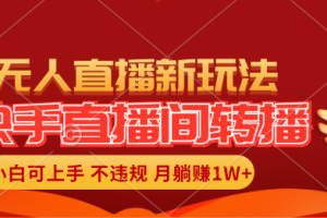 【2024.07.25】快手直播间转播玩法简单躺赚，真正的全无人直播，小白轻松上手月入1W+百度网盘免费下载-芽米宝库