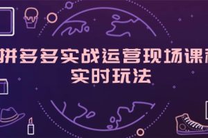 【2024.07.24】拼多多实战运营现场课程，实时玩法，爆款打造，选品、规则解析百度网盘免费下载-芽米宝库