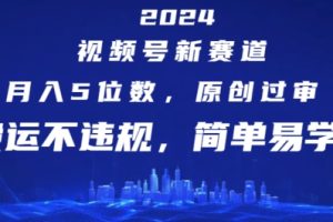 【2024.07.22】2024视频号新赛道，月入5位数+，原创过审，搬运不违规，简单易学百度网盘免费下载-芽米宝库