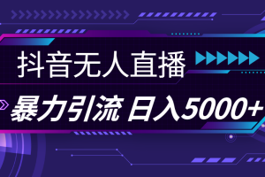 【2024.07.21】抖音无人直播，暴利引流，日入5000+百度网盘免费下载-芽米宝库
