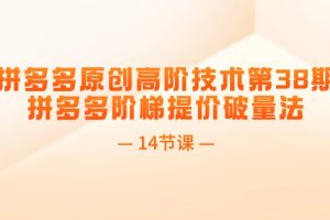 【2024.07.21】拼多多原创高阶技术第38期，拼多多阶梯提价破量法（14节课）百度网盘免费下载-芽米宝库