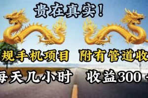 【2024.07.19】正规手机项目，附有丰富的管道收益，每天几小时，收益300百度网盘免费下载-芽米宝库
