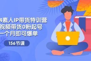 【2024.07.19】2024素人IP带货特训营，短视频带货0粉起号，一个月即可爆单（156节）百度网盘免费下载-芽米宝库