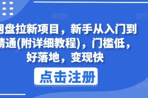 【2024.07.18】网盘拉新项目，新手从入门到精通(附详细教程)，门槛低，好落地，变现快百度网盘免费下载-芽米宝库