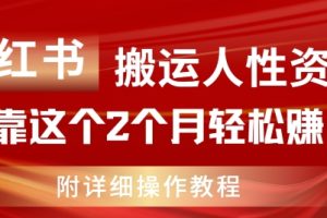 【2024.07.18】小红书搬运人性资料，有人靠这个2个月轻松赚11w，附教程百度网盘免费下载-芽米宝库