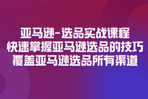【2024.07.16】亚马逊选品实战课程，快速掌握亚马逊选品的技巧，覆盖亚马逊选品所有渠道百度网盘免费下载-芽米宝库