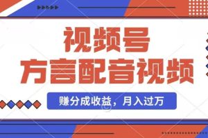 【2024.07.14】利用方言配音视频，赚视频号分成计划收益，操作简单，还有千粉号额外变现，每月多赚几千块钱百度网盘免费下载-芽米宝库