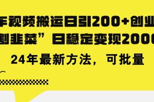 【2024.07.13】豪车视频搬运日引200+创业粉，做知识付费日稳定变现5000+，2024年最新方法百度网盘免费下载-芽米宝库