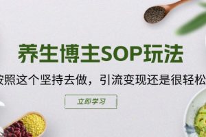 【2024.07.13】养生博主SOP玩法，按照这个坚持去做，引流变现还是很轻松的百度网盘免费下载-芽米宝库