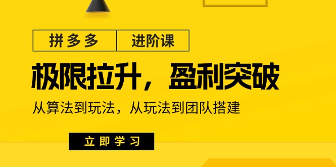 图片[1]-【2024.07.06】拼多多进阶课：极限拉升/盈利突破：从算法到玩法 从玩法到团队搭建-18节百度网盘免费下载-芽米宝库