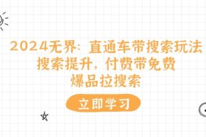 【2024.07.05】2024无界：直通车 带搜索玩法，搜索提升，付费带免费，爆品拉搜索百度网盘免费下载-芽米宝库