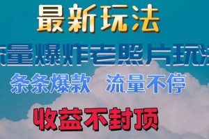 【2024.07.02】最新流量爆炸的老照片玩法，条条爆款，流量不停，日收300+百度网盘免费下载-芽米宝库