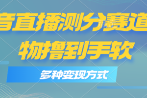 【2024.07.03】抖音直播测分赛道，多种变现方式，轻松日入1000+百度网盘免费下载-芽米宝库
