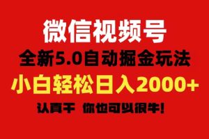 【2024.07.01】微信视频号变现，5.0全新自动掘金玩法，日入利润2000+有手就行百度网盘免费下载-芽米宝库