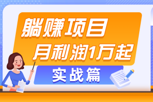 【2024.06.30】躺赚副业项目，月利润1万起，当天见收益，实战篇百度网盘免费下载-芽米宝库
