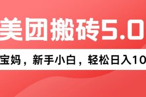 【2024.06.30】2024年美团搬砖5.0.无论是新手还是宝妈都可轻松驾驭，可长久发展的蓝海项目百度网盘免费下载-芽米宝库