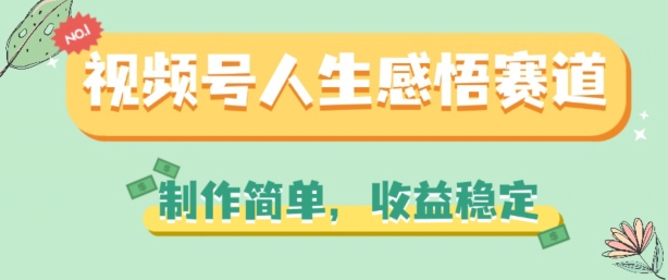 图片[1]-【2024.06.30】视频号人生感悟赛道，制作简单，收益稳定百度网盘免费下载-芽米宝库