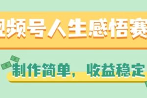 【2024.06.30】视频号人生感悟赛道，制作简单，收益稳定百度网盘免费下载-芽米宝库